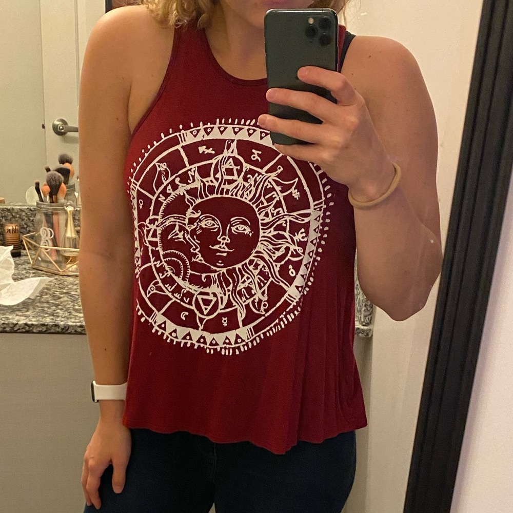 Rue 21 Maroon Sun Tank